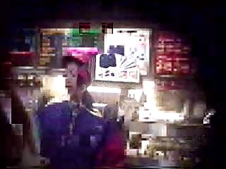 Mcdonald's girl wearing remote vibrator